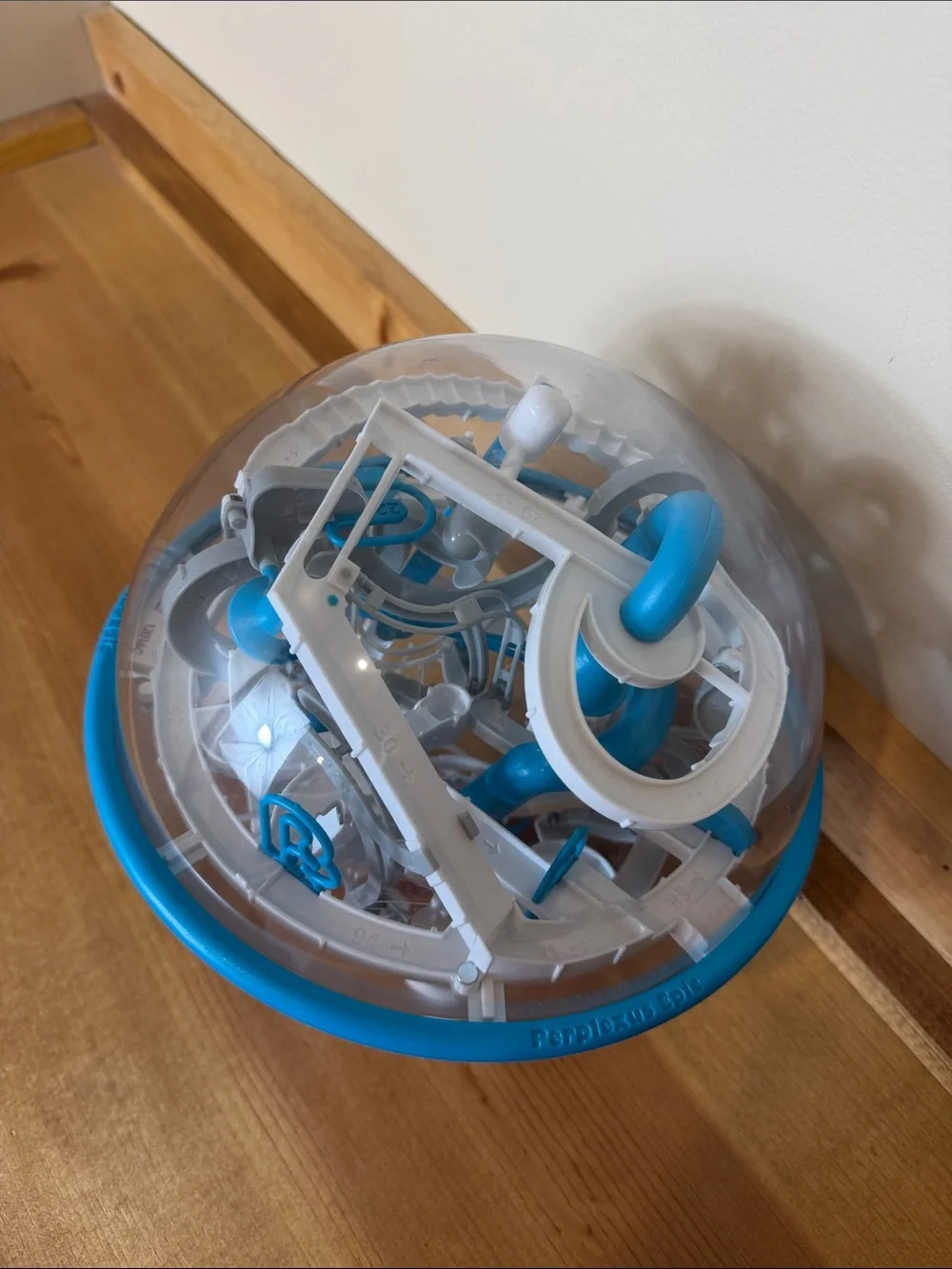 Perplexus Epic | 3D Maze Puzzle Sphere Toy in Blue and White